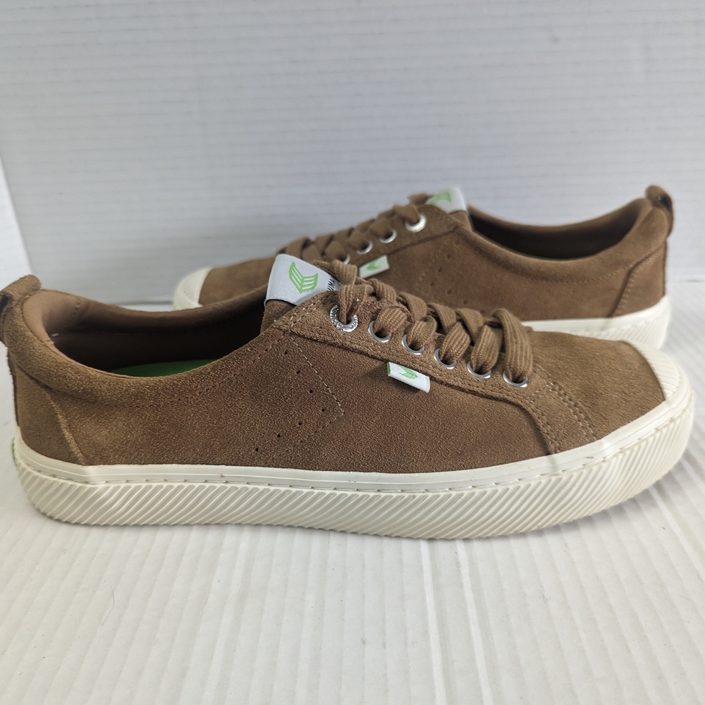 CARIUMA Women's Low Suede Sneakers Camel Brown Shoe Size 9.5 US - Picture 3 of 12